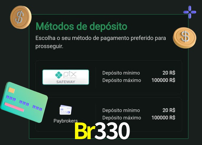 O cassino Br330 oferece uma grande variedade de métodos de pagamento